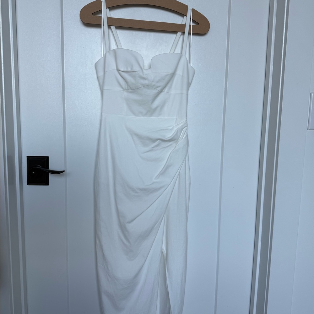 Reformation Strapless White Dress